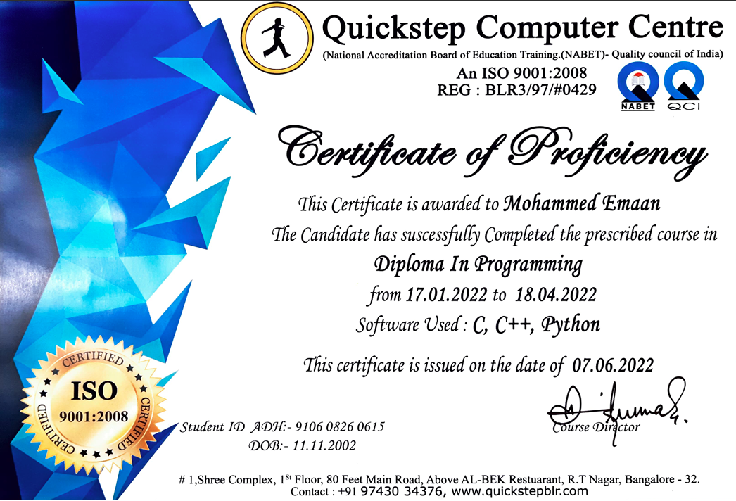 Technical Certificate